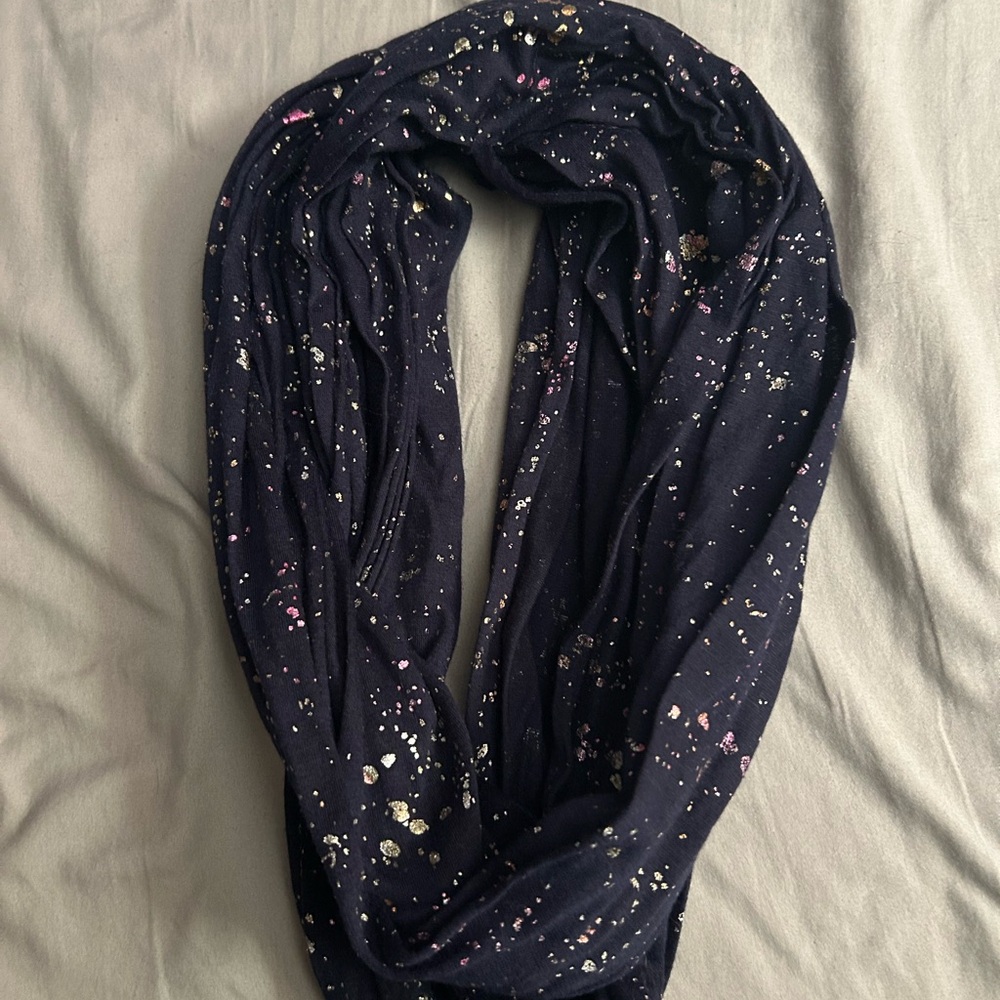 Infinity Scarf with Pink and White Speckles
